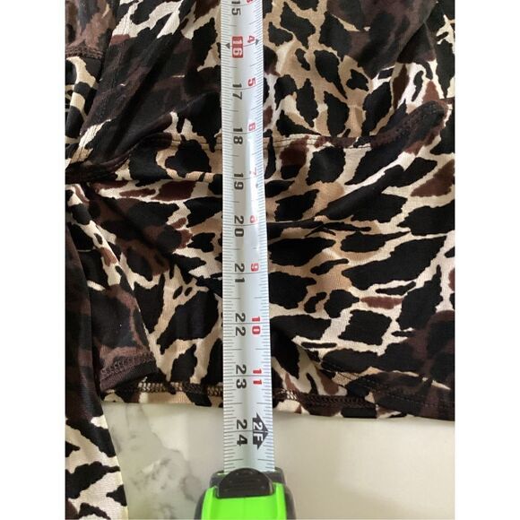 Chico’s Travelers Open Front Cardigan with Tie Sz 3 Leopard Animal Print - Picture 8 of 9